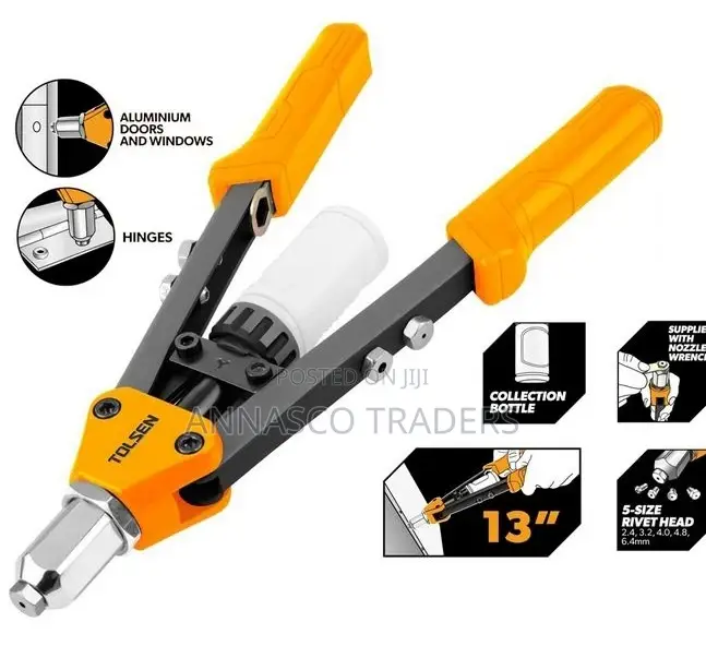 Tolsen Hand Riveter 13" Powder Coated Body With PVC Grip Tol