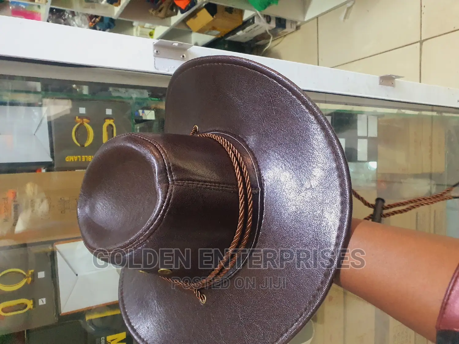 Brown Leather Cowboy Hats