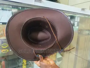 Brown Leather Cowboy Hats