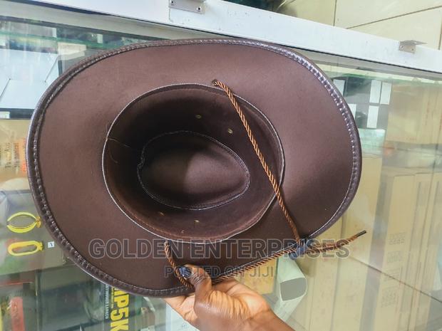 Brown Leather Cowboy Hats - thumbnail 2