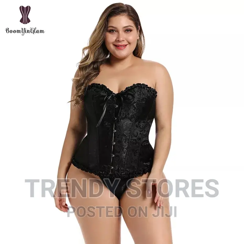 Women Sexy Floral Corset Plus Free G - String Panty