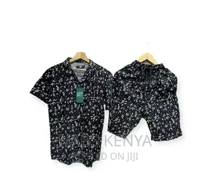 Mens Hawaiian Suit Shirt and Short 2 Piece