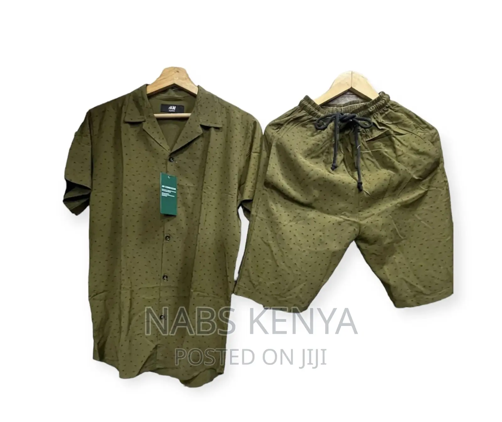 Mens Hawaiian Suit Shirt and Short 2 Piece
