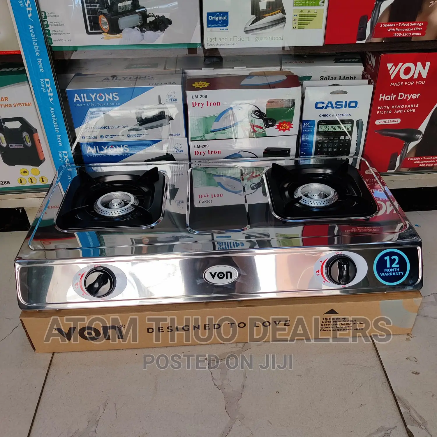Von Two Burner Stainless Steel 