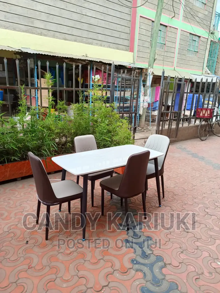 Pure Marble 4 Seater Dining Table Set
