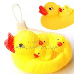 Floating Rubber Duck And 3 Chicks Toys Family