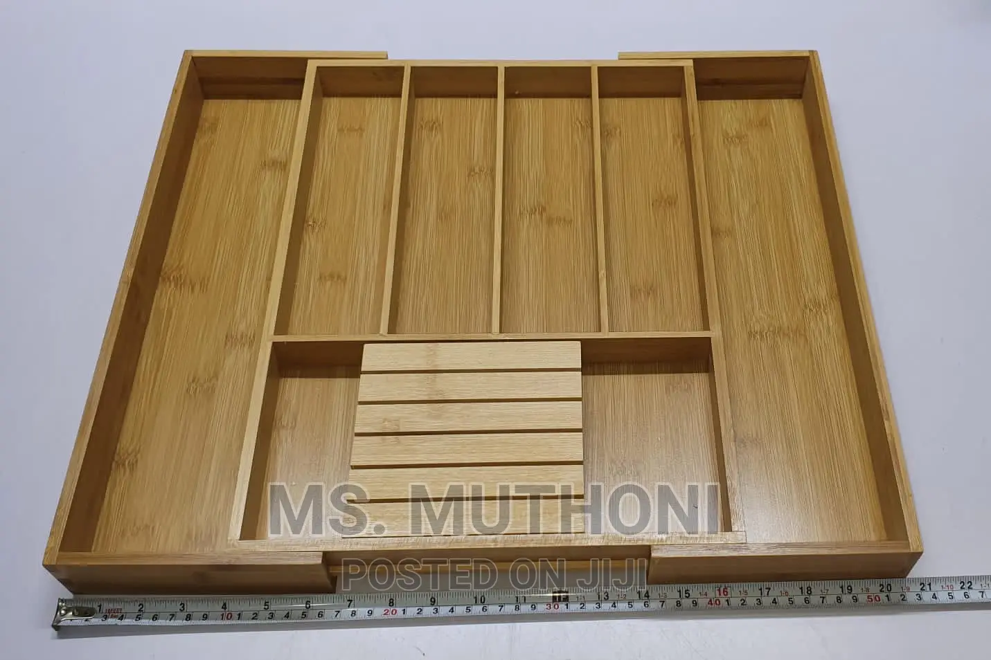 *Expandable Wooden Cutlery Drawer Organizer