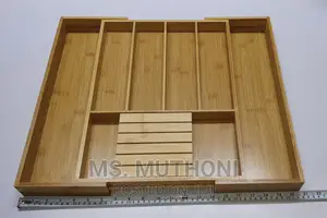 *Expandable Wooden Cutlery Drawer Organizer