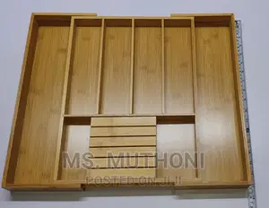 *Expandable Wooden Cutlery Drawer Organizer