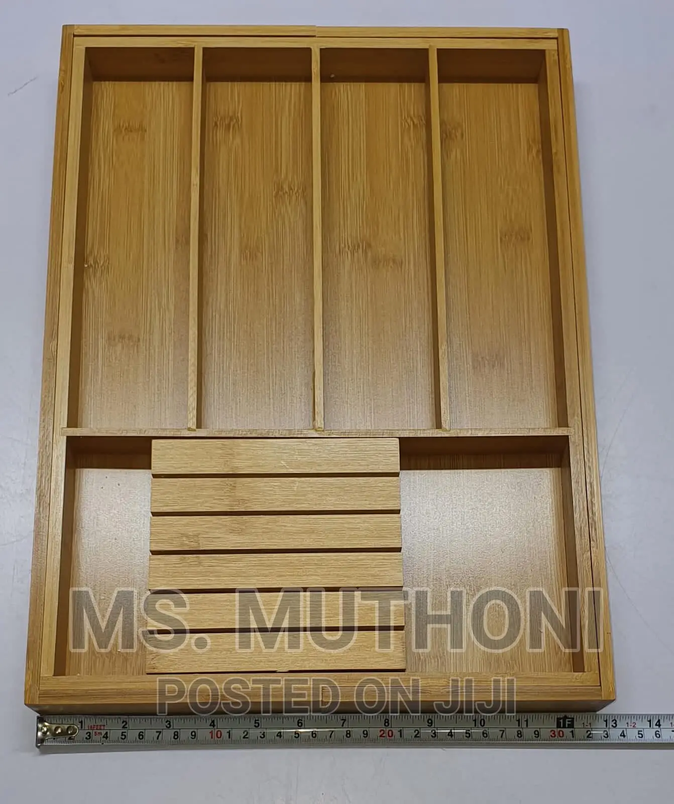 *Expandable Wooden Cutlery Drawer Organizer