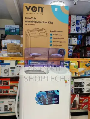 *Von Washing Machine Twin Tub 10kg