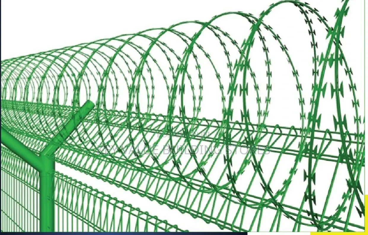 Green Coated or Colored Razor Wire