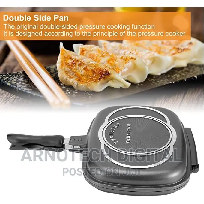 Dessini Double-Sided Frying Pan 40cm BBQ Grill Pan Cooking