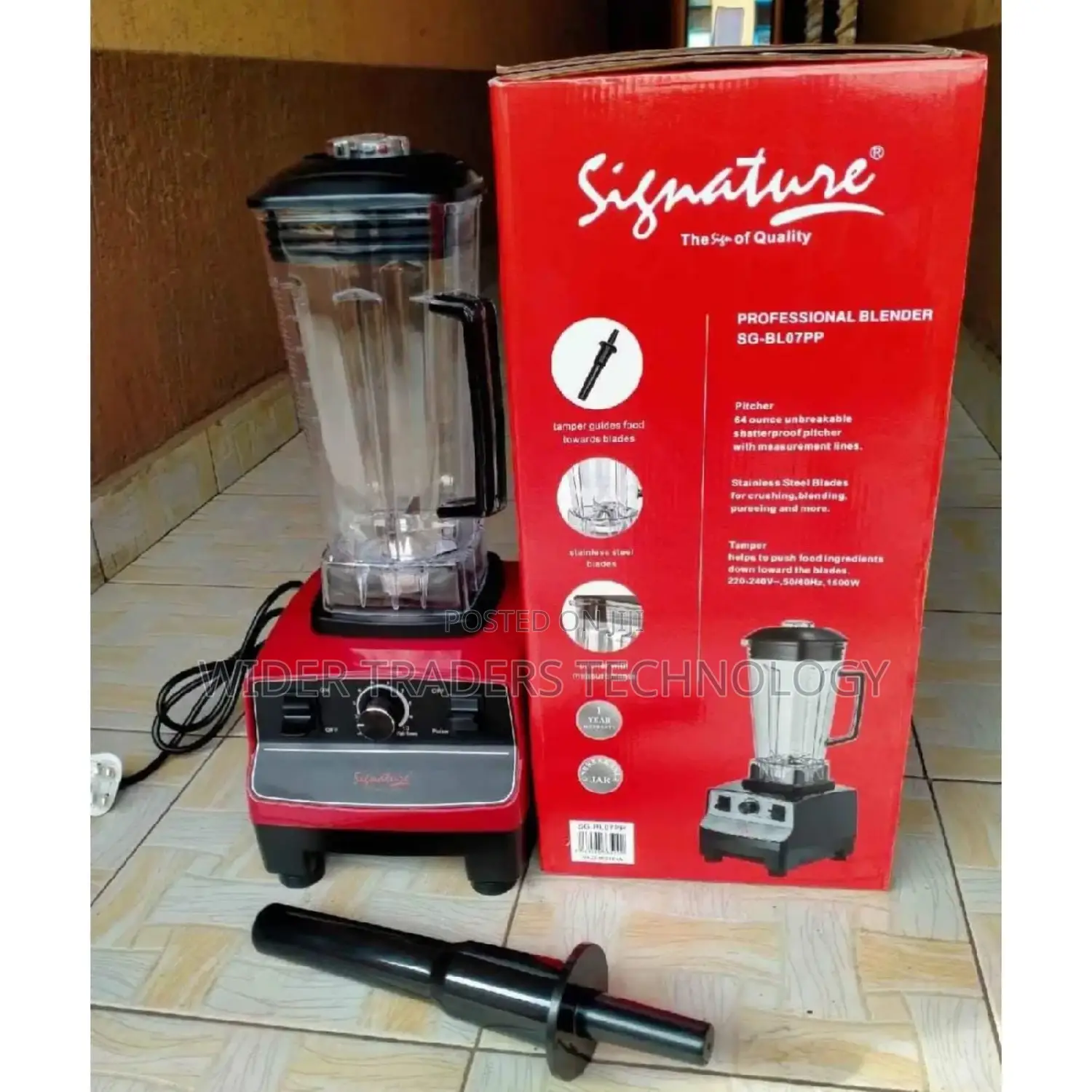 Signature 1500W Powerful Commercial Blender