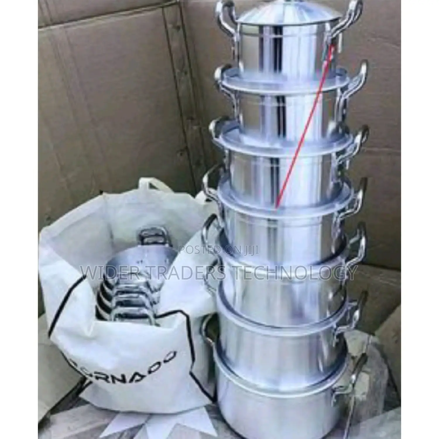 Tornado Stainless Alluminium Cookware Sufuria Set 14pc