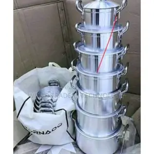 Tornado Stainless Alluminium Cookware Sufuria Set 14pc