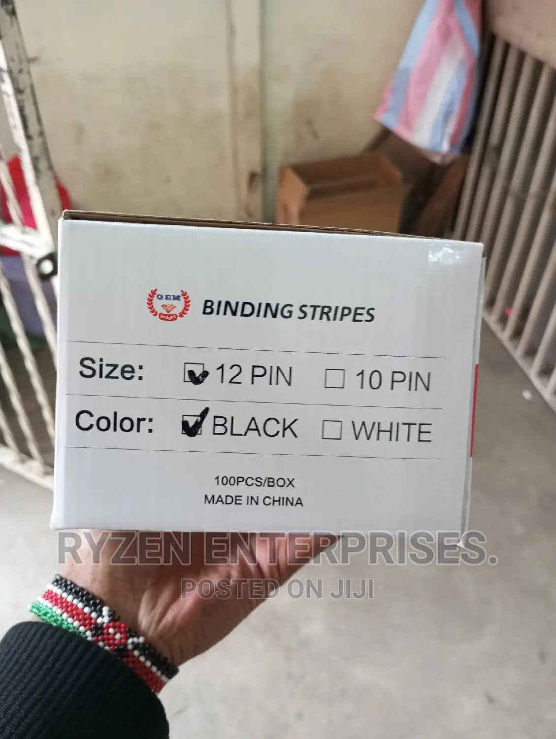 Velo Binding Stripe 12pin Black/ Velo Spikes 12pin