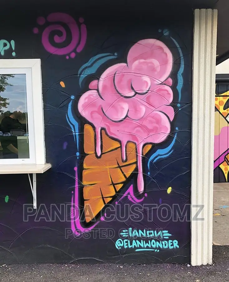 Coffee Shops, Icecream Shop Graffiti Painting Services.