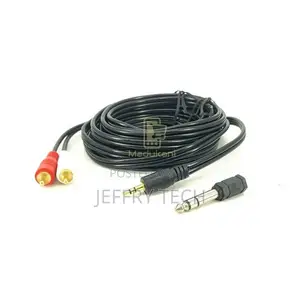 5m RCA to 3.5mm Jack Cable With 6.5mm Jack Adapter