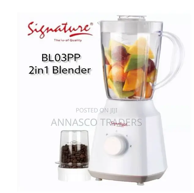 Signature 2 in 1 Blender 1500ml Jar White