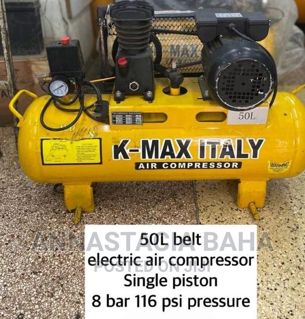 KMAX ITALY 50L Belt Electric Air Compressor Piston 8 Bar 116 - main view