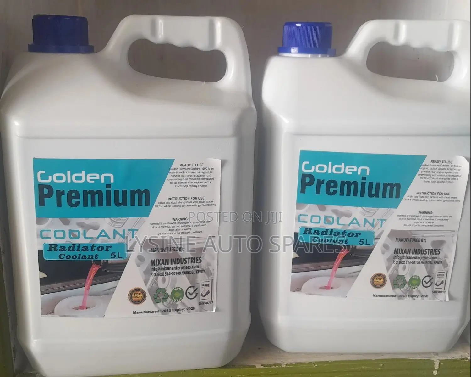 Blue / Green/Red/Pink Golden Premium Radiator Coolant 5 Liters