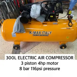 KMAX ITALY 300L Electric Air Compressor 4hp Motor 8 Bar 116p