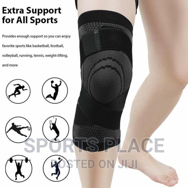 Knee Support Sleeve With Straps - Pair - thumbnail 2