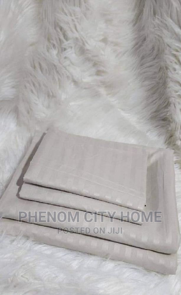 Plain Stripped Cotton Bedsheet