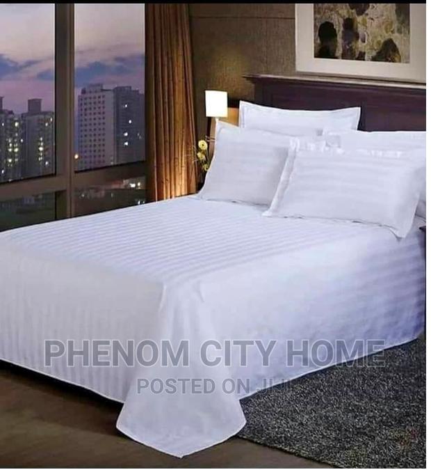 Plain Stripped Cotton Bedsheet - thumbnail 2