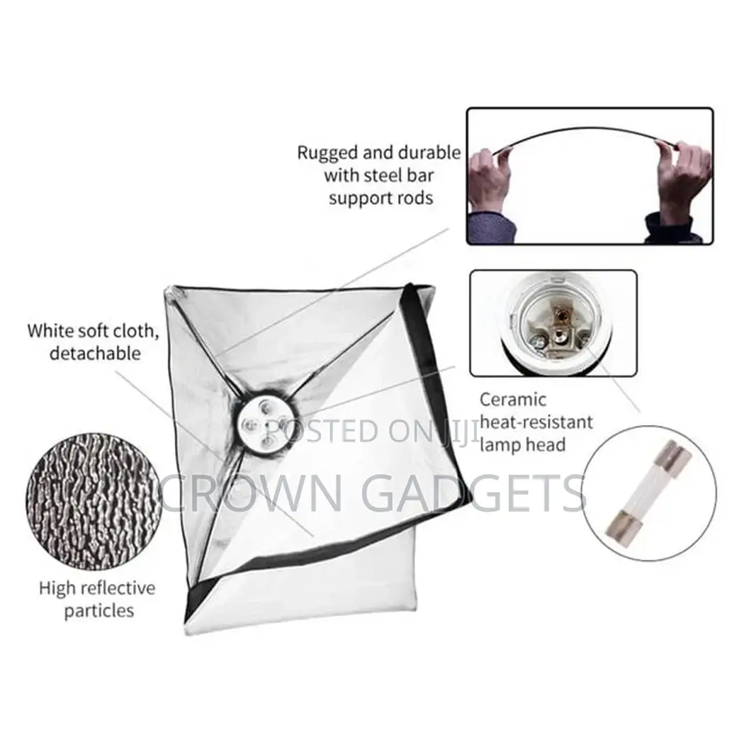 E27 50x70cm Softbox With Lamp Holder Socket