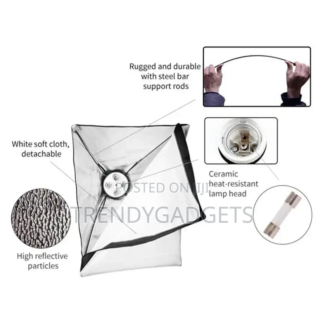 E27 50x70cm Softbox With Lamp Holder Socket