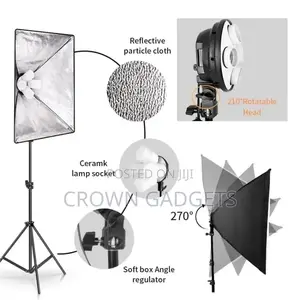 Softbox Light Box Tripod Lighting Kit 4 Lamp Photography