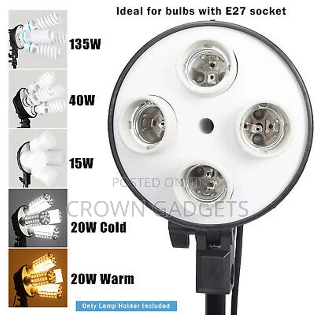 E27 Base Holder Camera Feflector Photo Video Shooting
