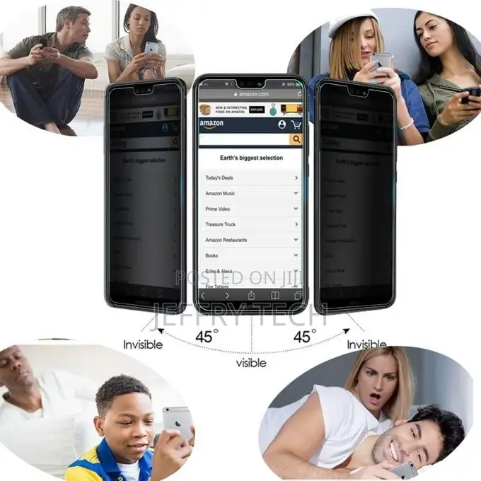 Privacy Tempered Glass for Oppo F7 F5 F9 F1s Anti-Peep