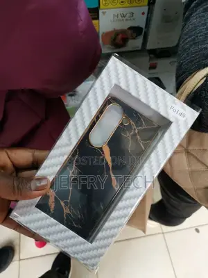 Marble Samsung Galaxy Z Fold 5 Case With Screen Protector