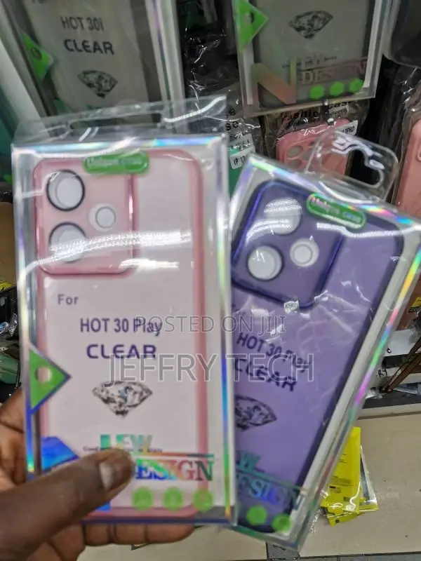 Infinix Hot 30 Case Clear Silicone Soft Phone Back Cover Fo