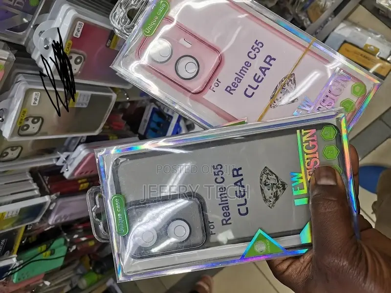 Clear Blac Cover for [ Realme C55 ] Back Cover | Shockproof