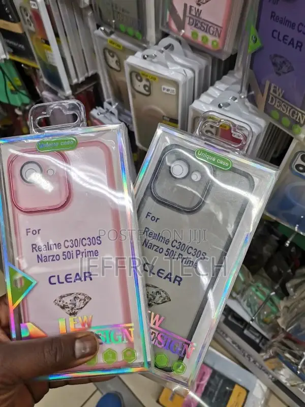 Colorful Case for OPPO Realme C30 C30S Casing Half Clear Sho