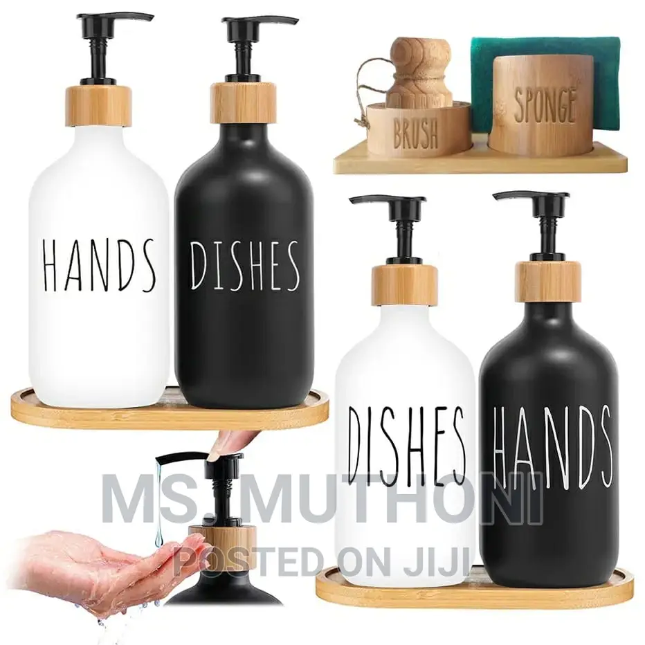 *2 PCS Ceramic Soap/Lotion/Sanitizer Dispenser Set 500 Ml