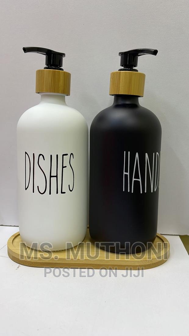 *2 PCS Ceramic Soap/Lotion/Sanitizer Dispenser Set 500 Ml - thumbnail 2
