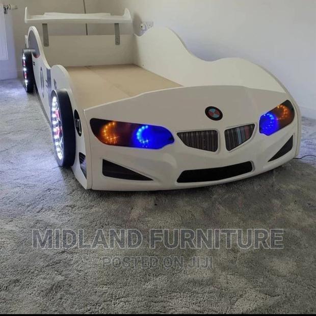 Car Bed for Boys With Lighting - main view