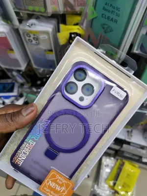 iPhone 14 Pro Max Case With Magnetic Invisible Stand Purple