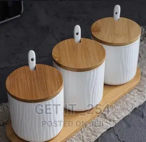 Ceramic Cannister Seasoning Jar Set