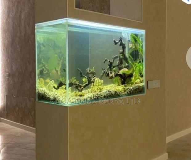 Side Wall Aquarium, Custom Made - main view