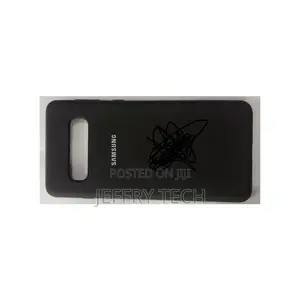 Samsung Galaxy S10 Silicone Back Case _Black + Free Screen G
