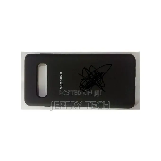 Samsung Galaxy S10 Silicone Back Case _Black + Free Screen G