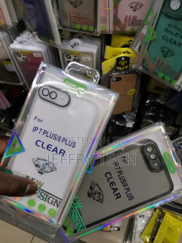 Clear TPU Gel Protective Cover With Colorful iPhone 8 Plus /