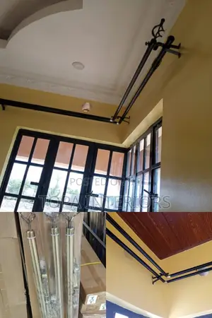 Made in China Adjustable 2m Double Curtain Rods for Windows and Doors