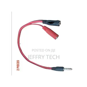2pcs 3.5mm Male to 2female Audio Jack Earphone 2way Splitter